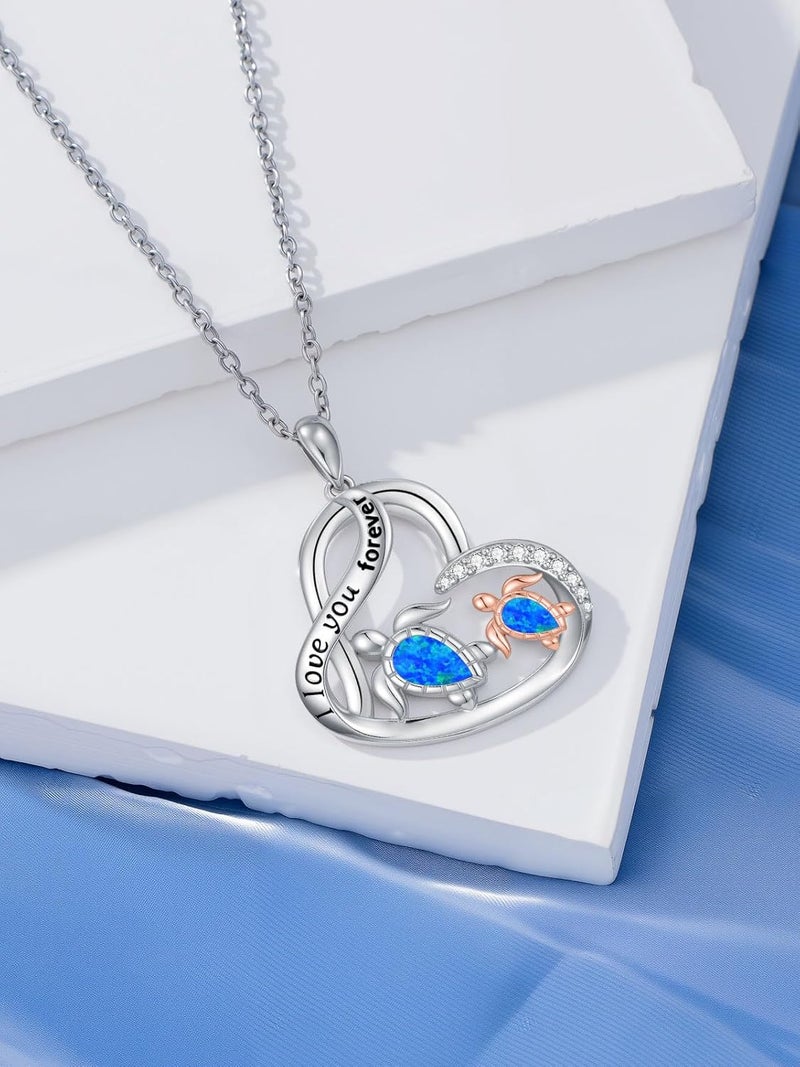 Cargari Store Dragonfly/Butterfly/Elephant/Hummingbird/Axolotl/Horse/Panda/Bee necklace for Women 925 Sterling Silver Heart Pendant Necklace Animal Jewelry Gifts for Women - Image 3